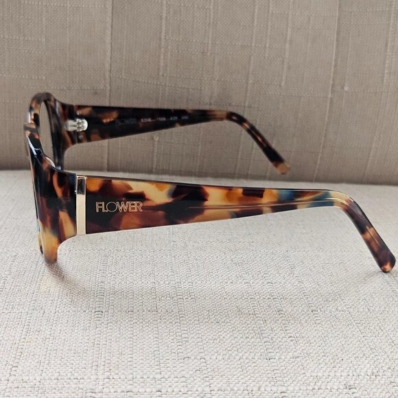 Flower Women Eyeglasses Frame EDIE Brown Tortoise 57[]17 135 Glasses Frame only - Picture 9 of 12